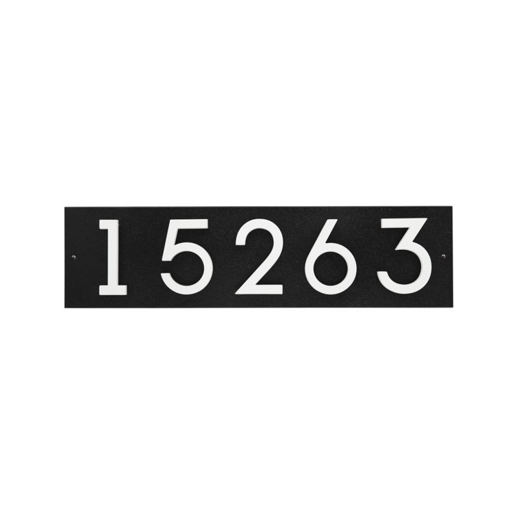 Whitehall Products Floating StandOff 5Number Horizontal Sign, Black
